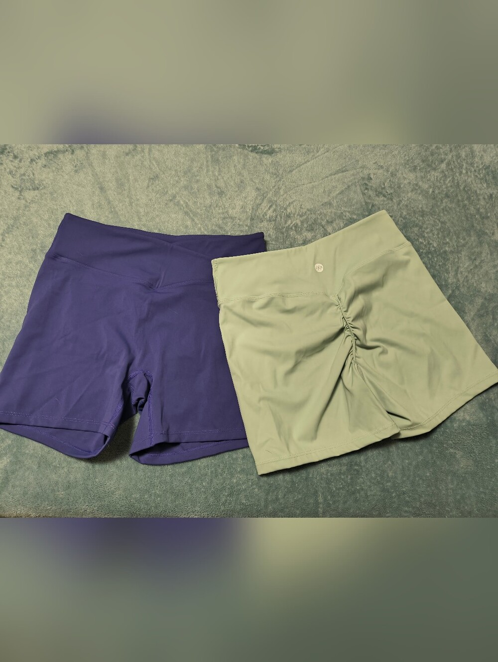 Green and Purple Active Shorts Duo, Fitbooty